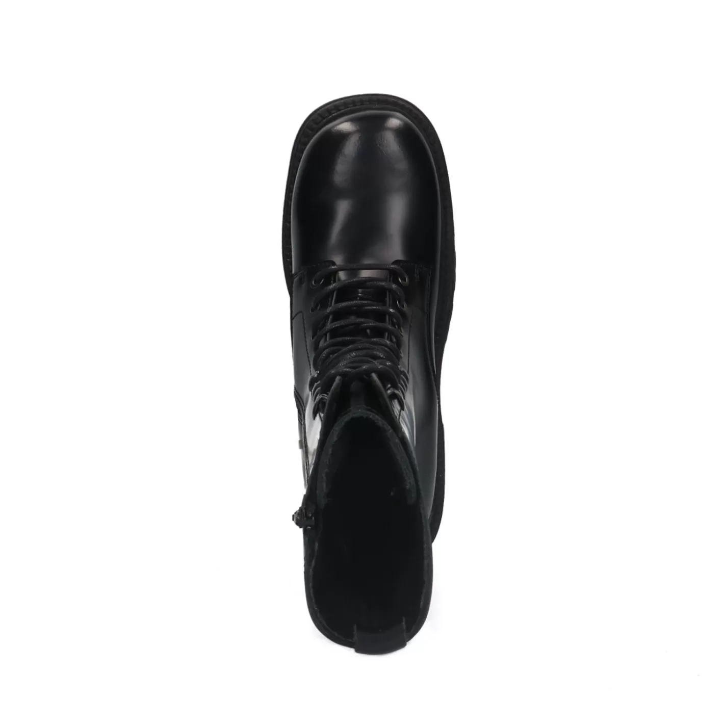 Bottines A Lacets En Cuir Avec Semelle Plateforme - Noir<Sacha Flash Sale