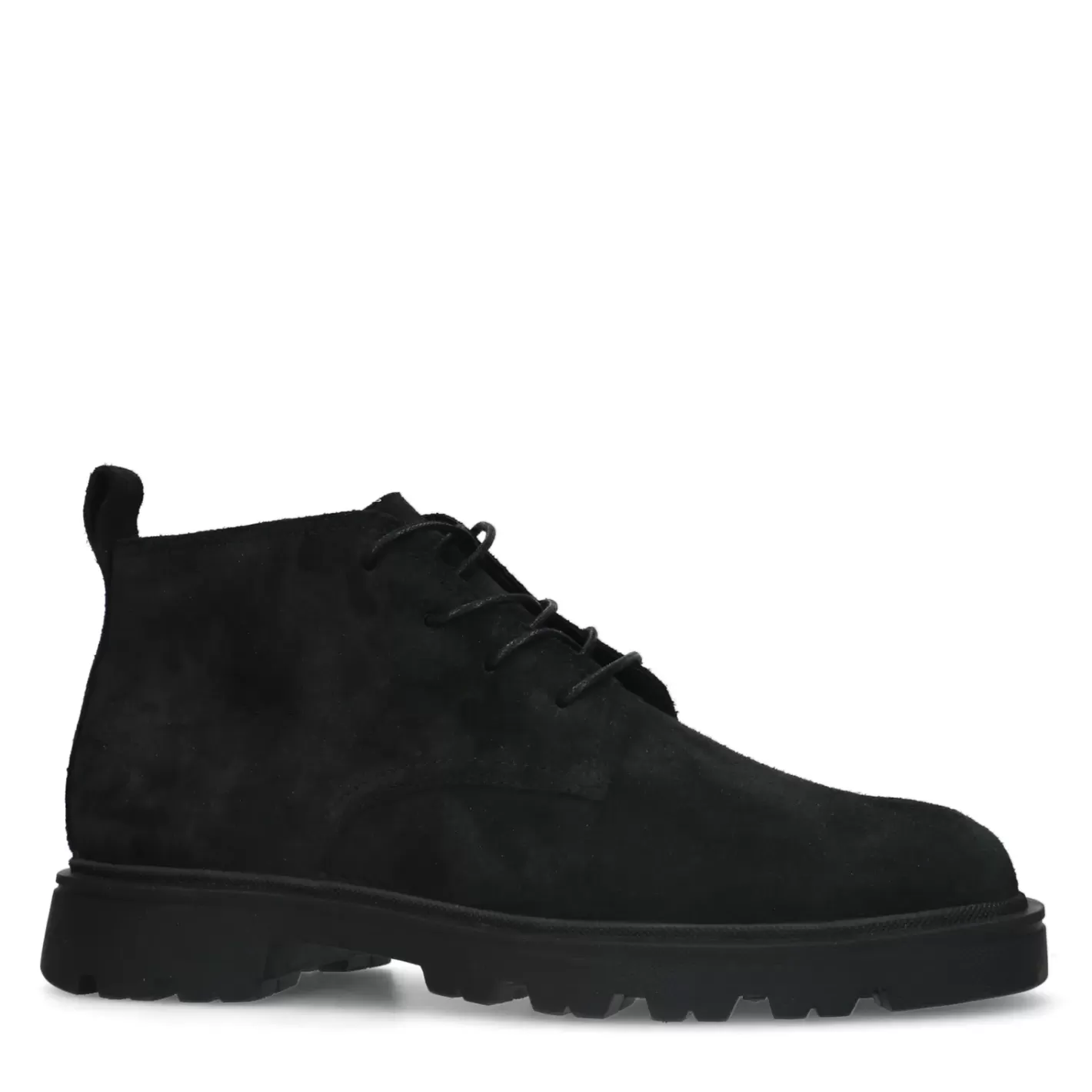 Bottines A Lacets En Daim - Noir<Sacha Online