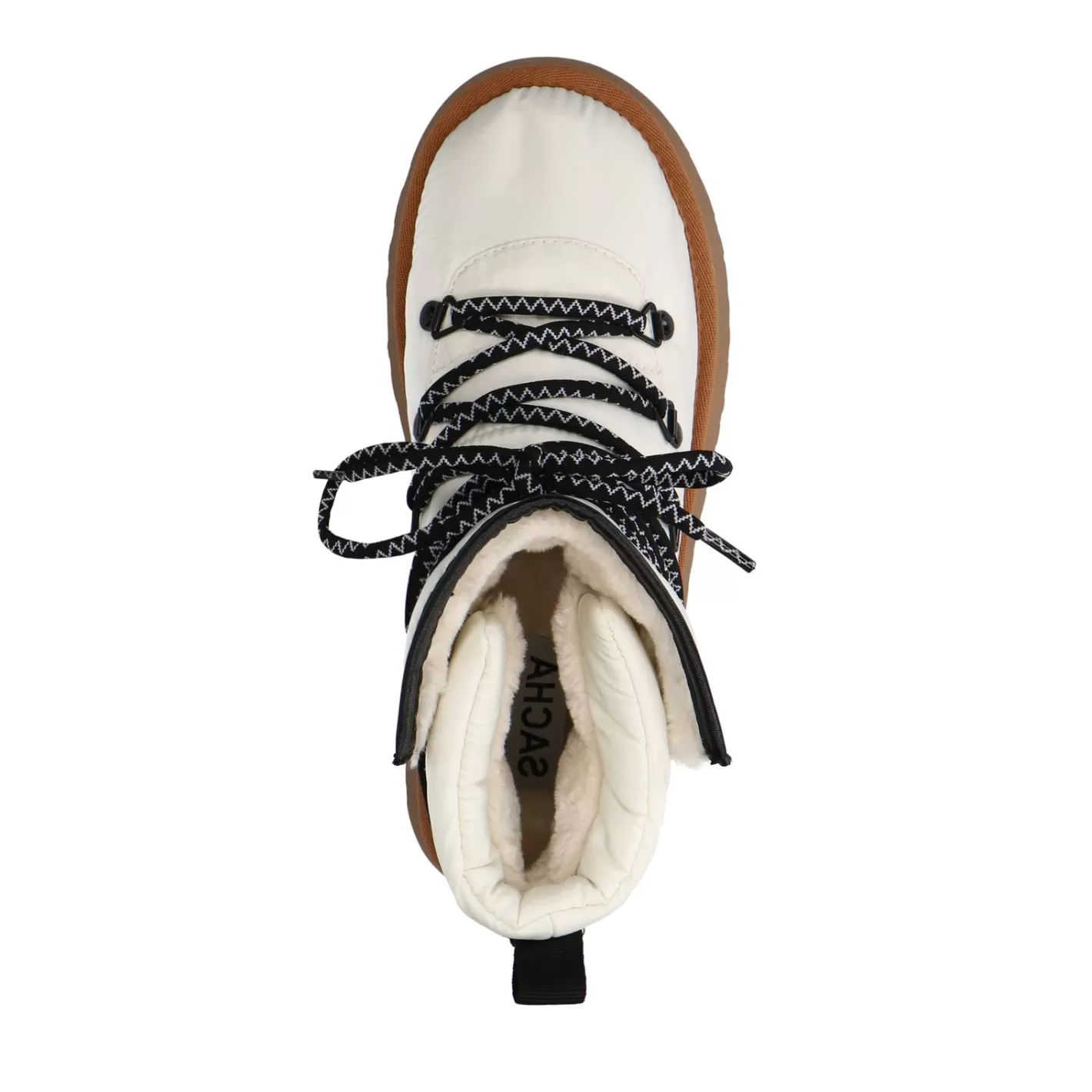 Bottines A Lacets Matelassees Avec Semelle Plateforme - Blanc Casse<Sacha Fashion