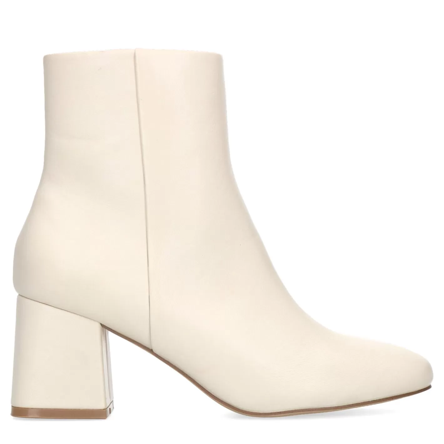 Bottines A Talon Cubain - Blanc Casse<Sacha Cheap