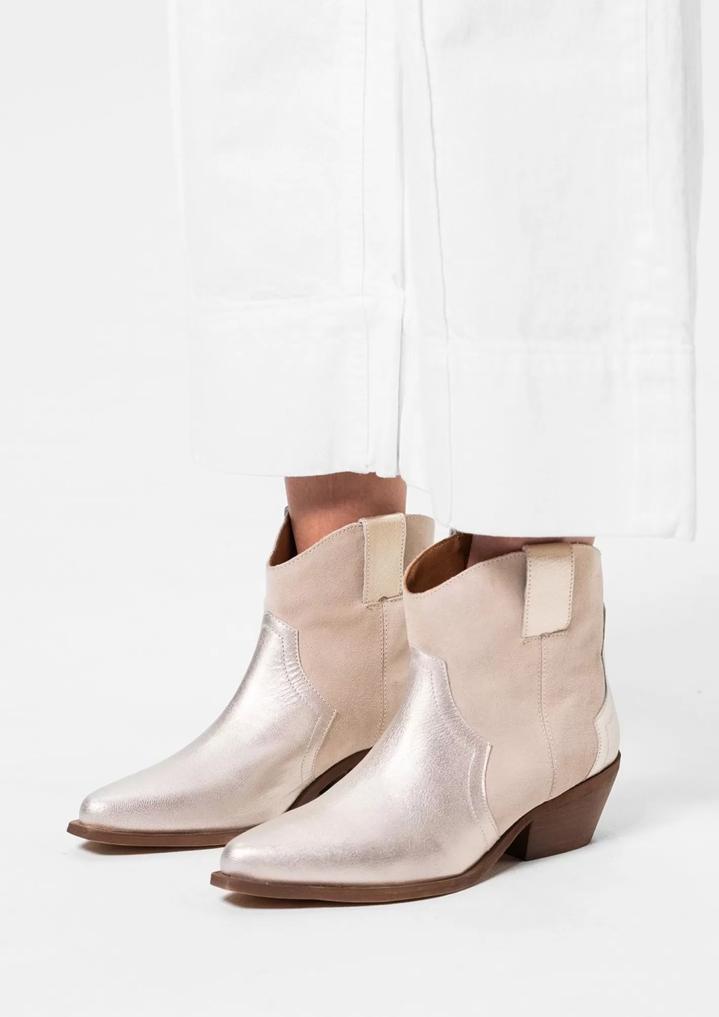 Bottines A Talon En Daim - Beige<Sacha Online