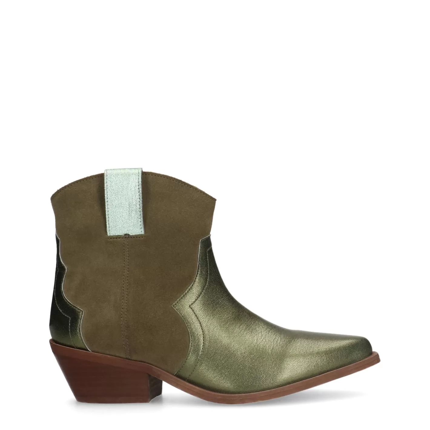 Bottines A Talon En Daim - Vert<Sacha Store