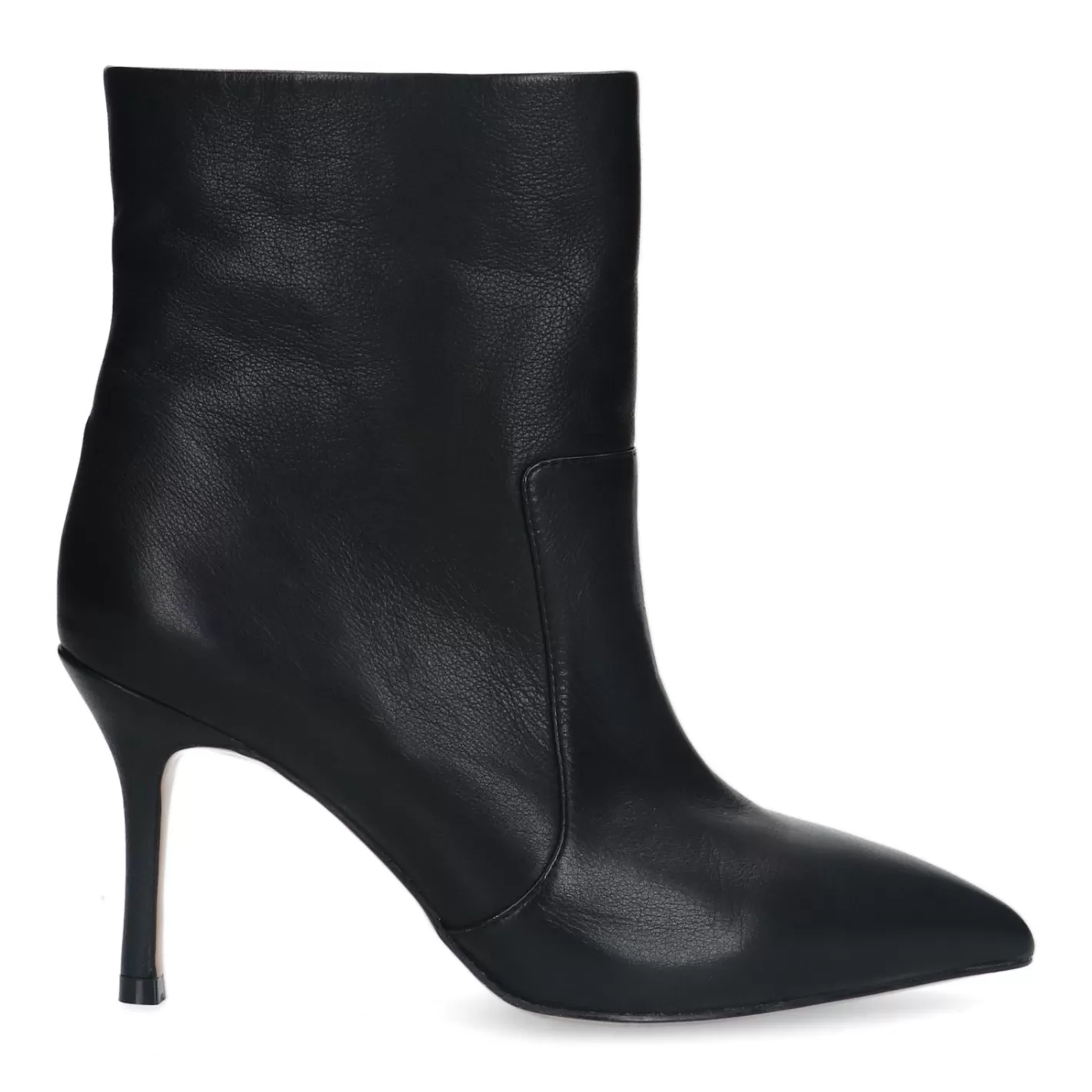 Bottines Cuir A Talon - Noir<Sacha Store