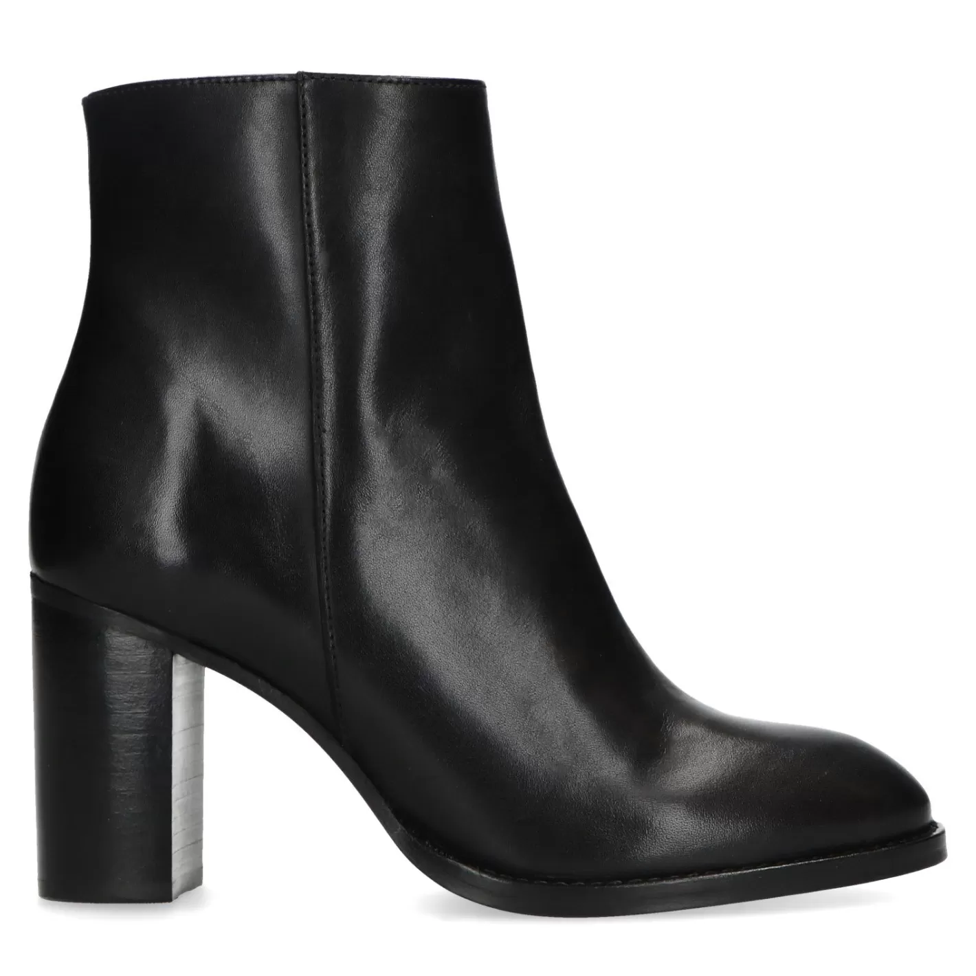 Bottines Cuir A Talon - Noir<Sacha Best Sale