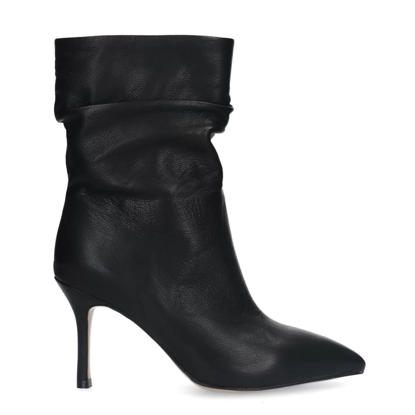 Bottines Cuir A Talon Aiguille - Noir<Sacha Hot