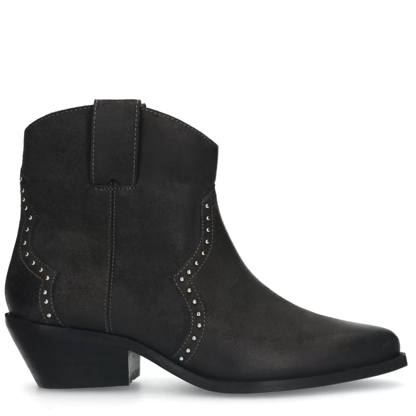 Bottines Daim A Talon - Gris<Sacha Best Sale