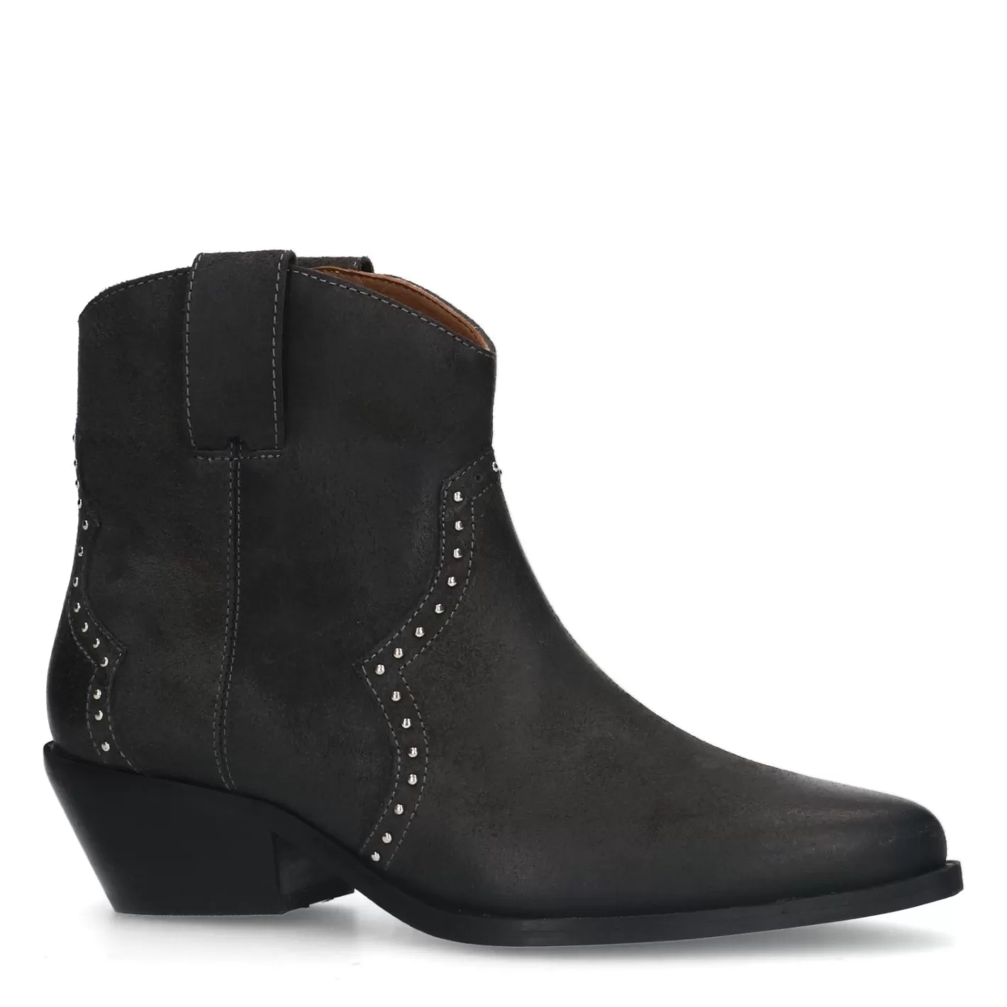 Bottines Daim A Talon - Gris<Sacha Best Sale