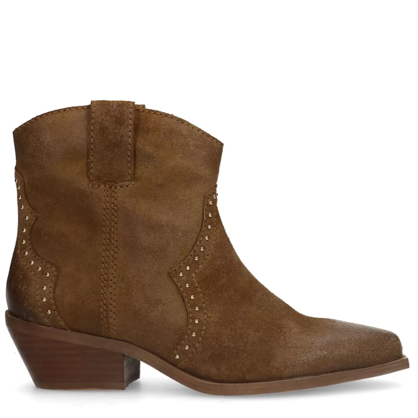 Bottines Daim A Talon - Marron<Sacha Shop