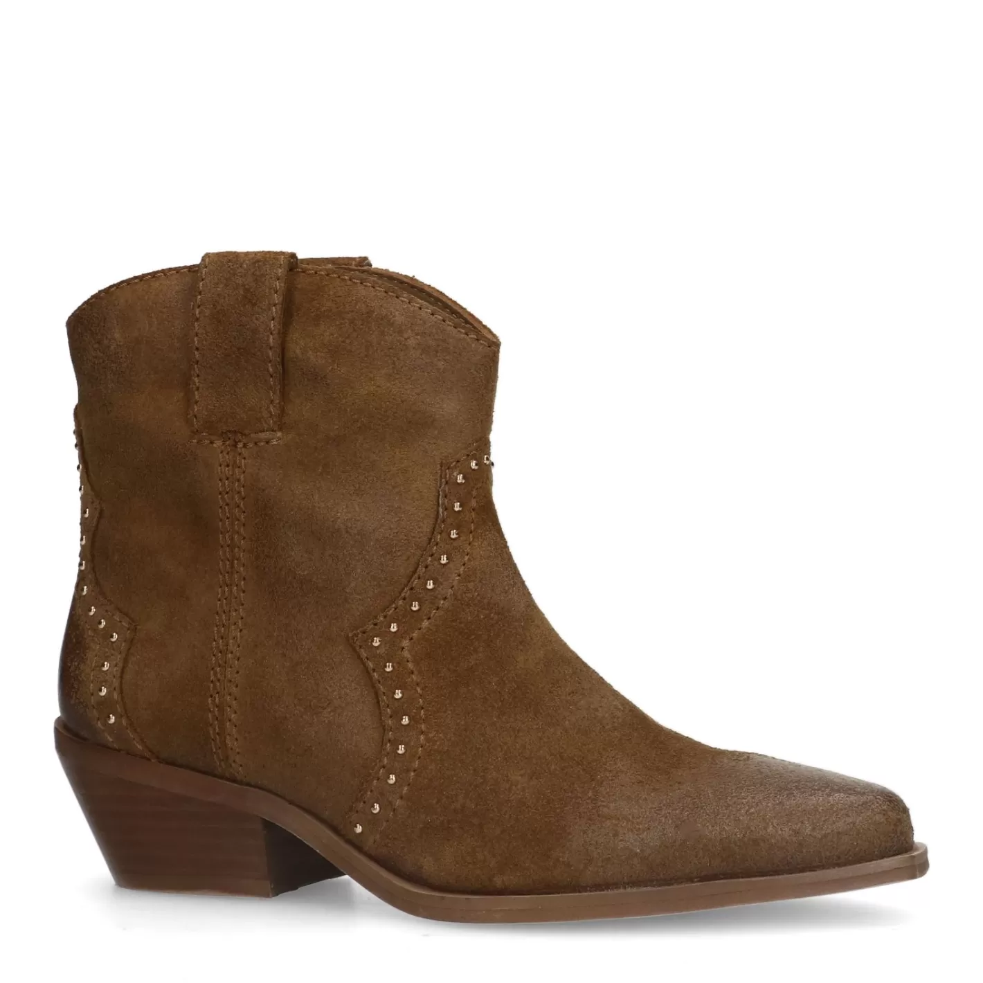 Bottines Daim A Talon - Marron<Sacha Shop