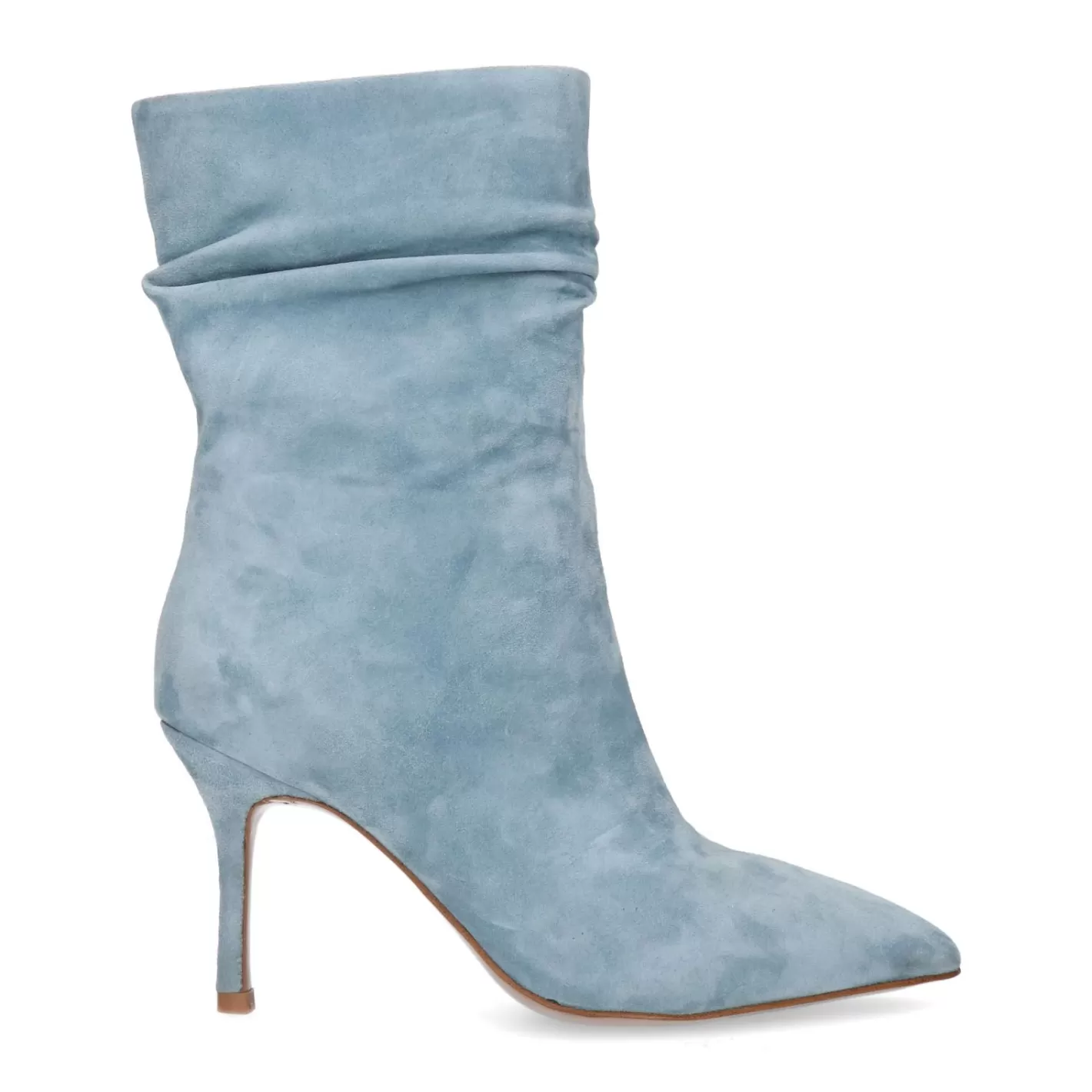 Bottines Daim A Talon Aiguille - Bleu Clair<Sacha Flash Sale