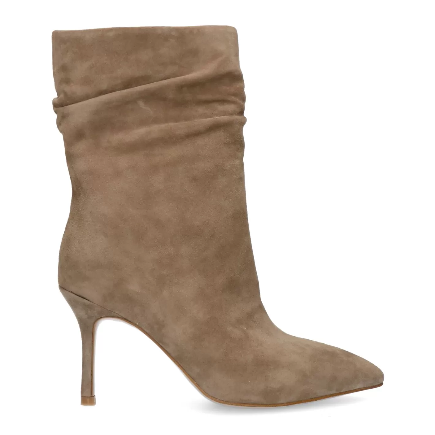 Bottines Daim A Talon Aiguille - Taupe<Sacha Sale