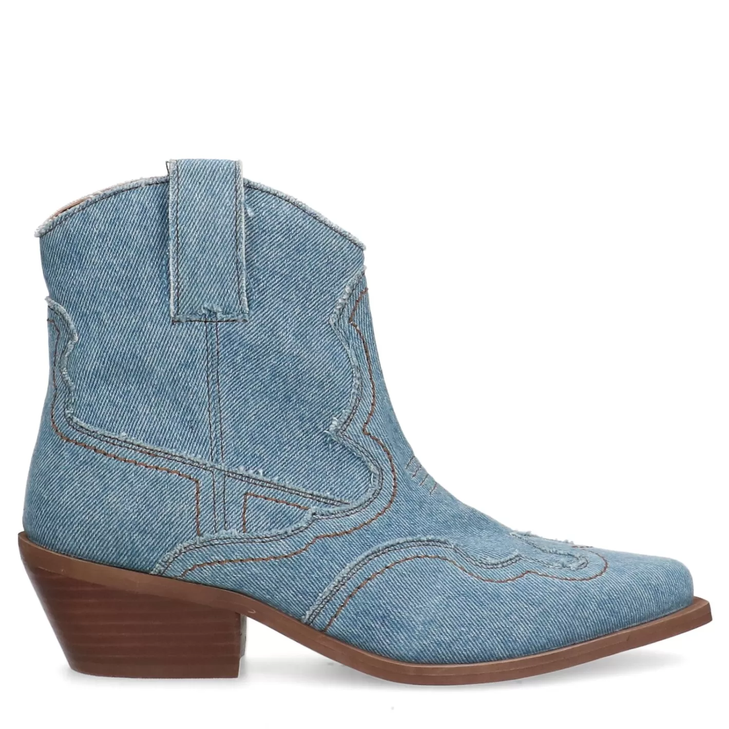 Bottines Denim A Talon - Bleu<Sacha Hot