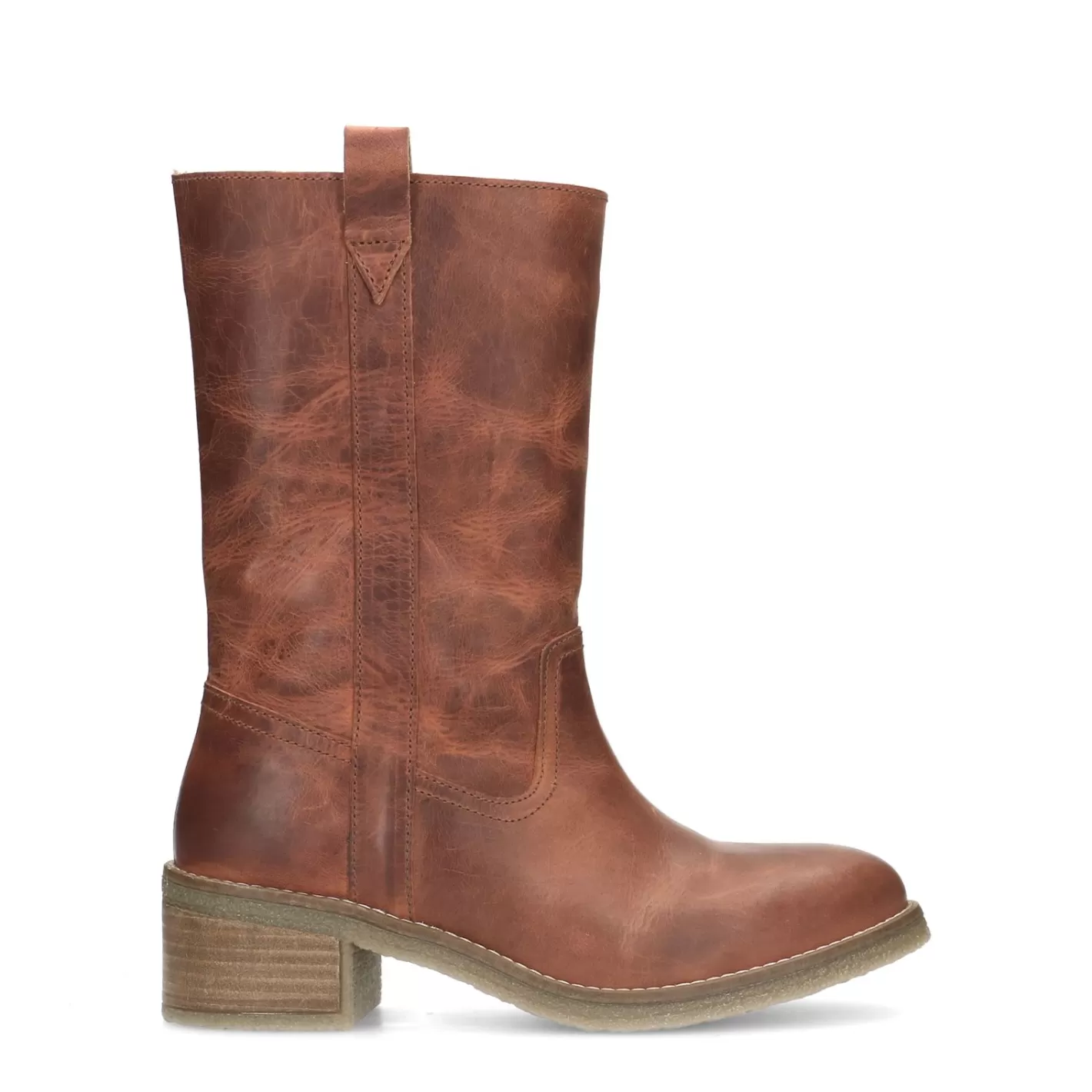 Bottines En Cuir - Marron<Sacha New