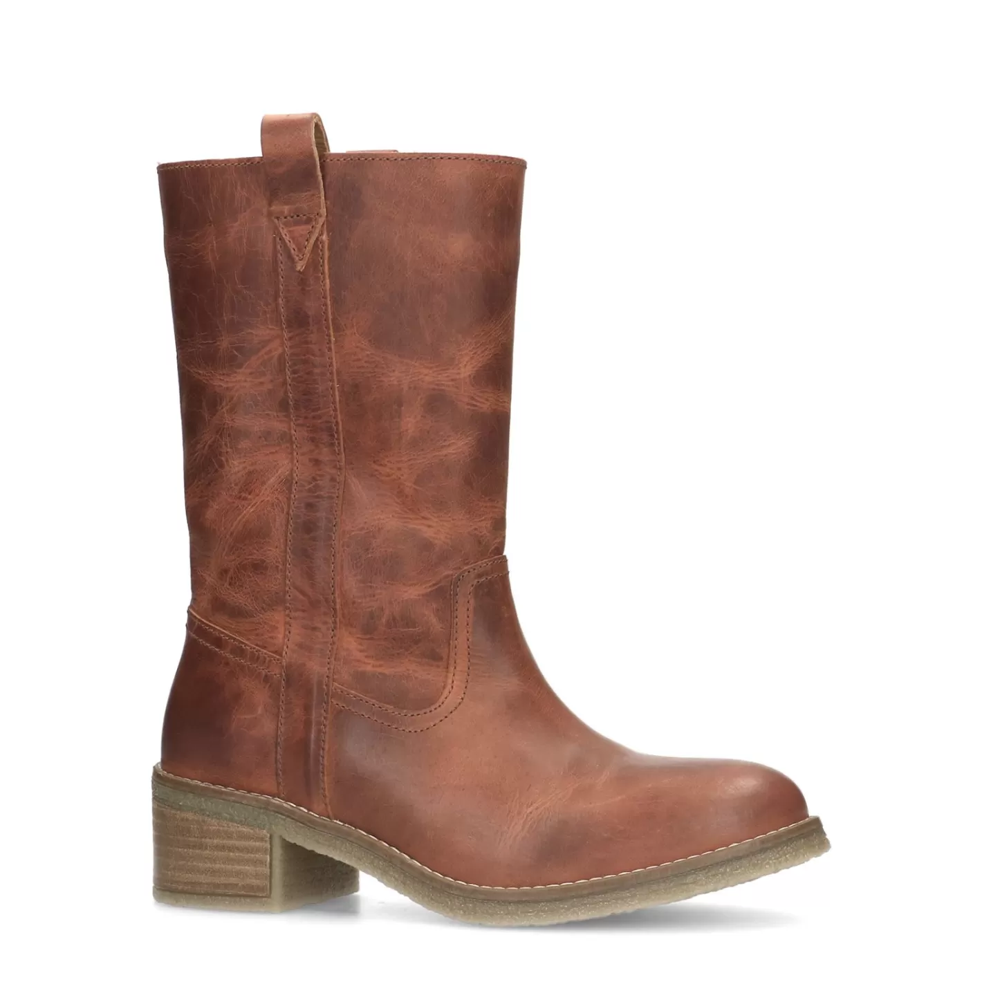 Bottines En Cuir - Marron<Sacha New