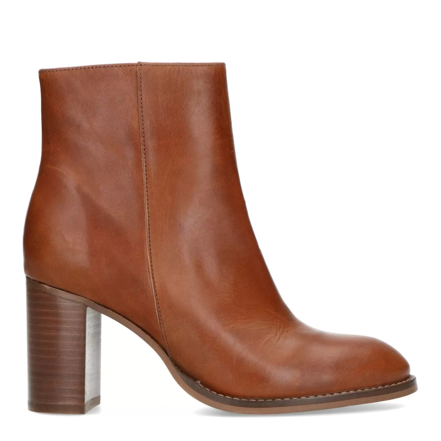 Bottines En Cuir A Talon - Marron<Sacha Flash Sale