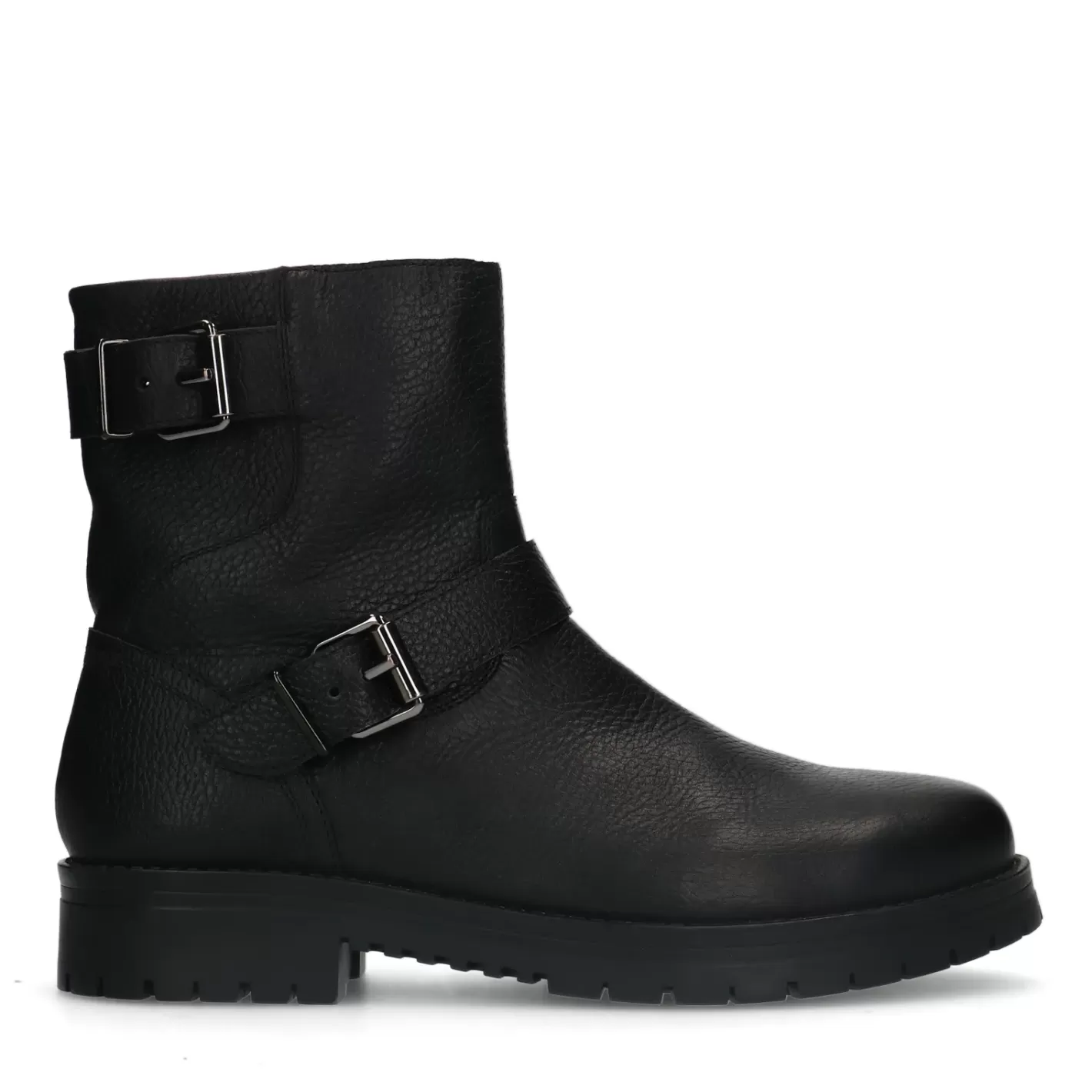 Bottines En Cuir Avec Boucles - Noir<Sacha Best Sale