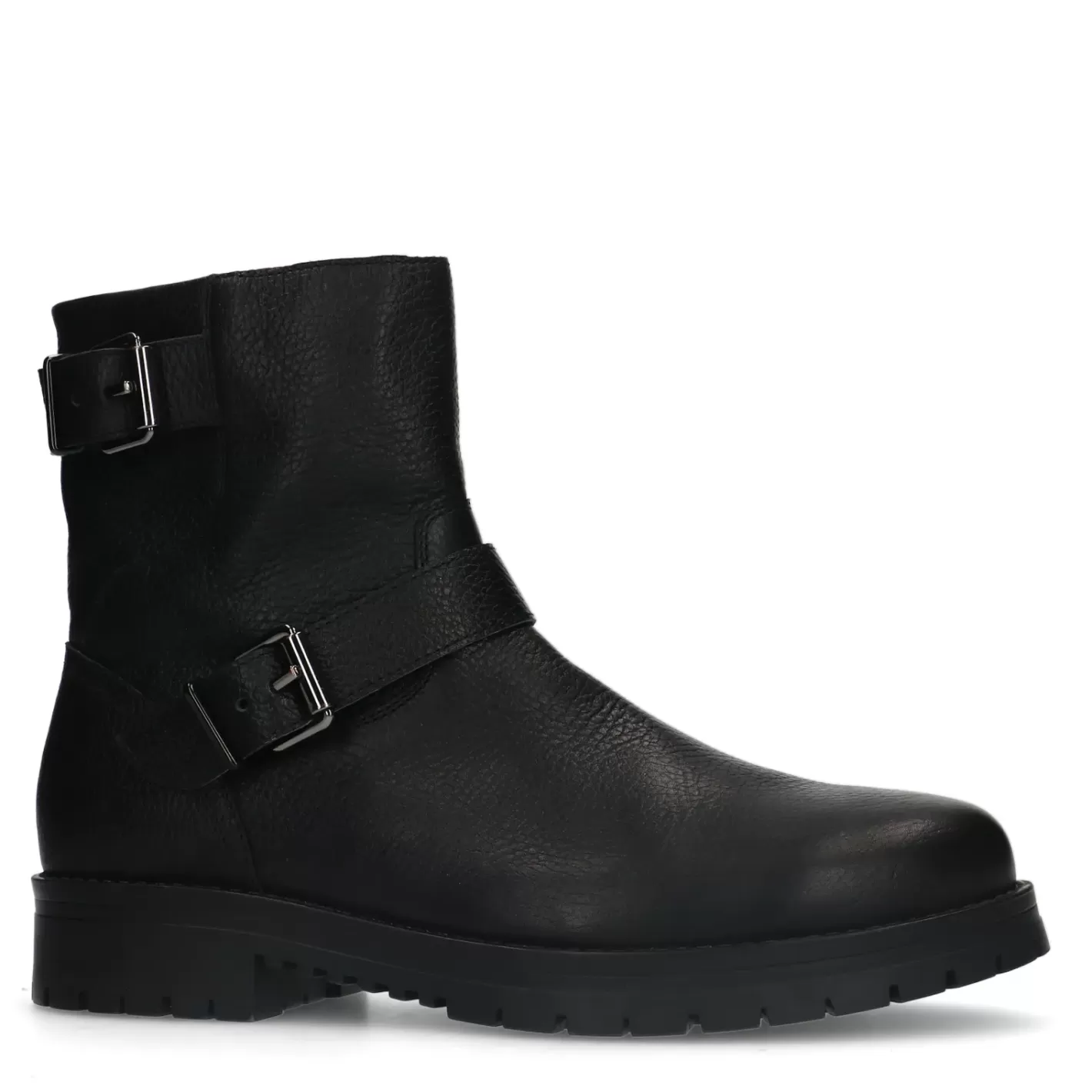 Bottines En Cuir Avec Boucles - Noir<Sacha Best Sale