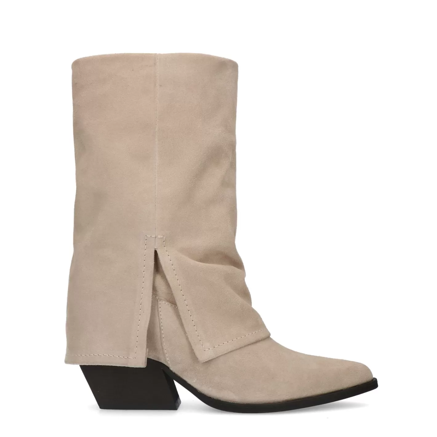 Bottines En Daim Avec Rabat - Beige<Sacha Hot