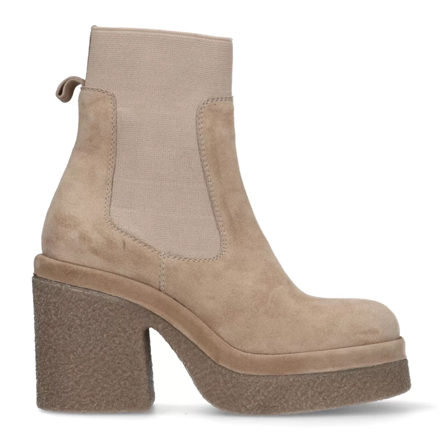 Bottines En Daim Avec Semelle Plateforme - Beige<Sacha Best