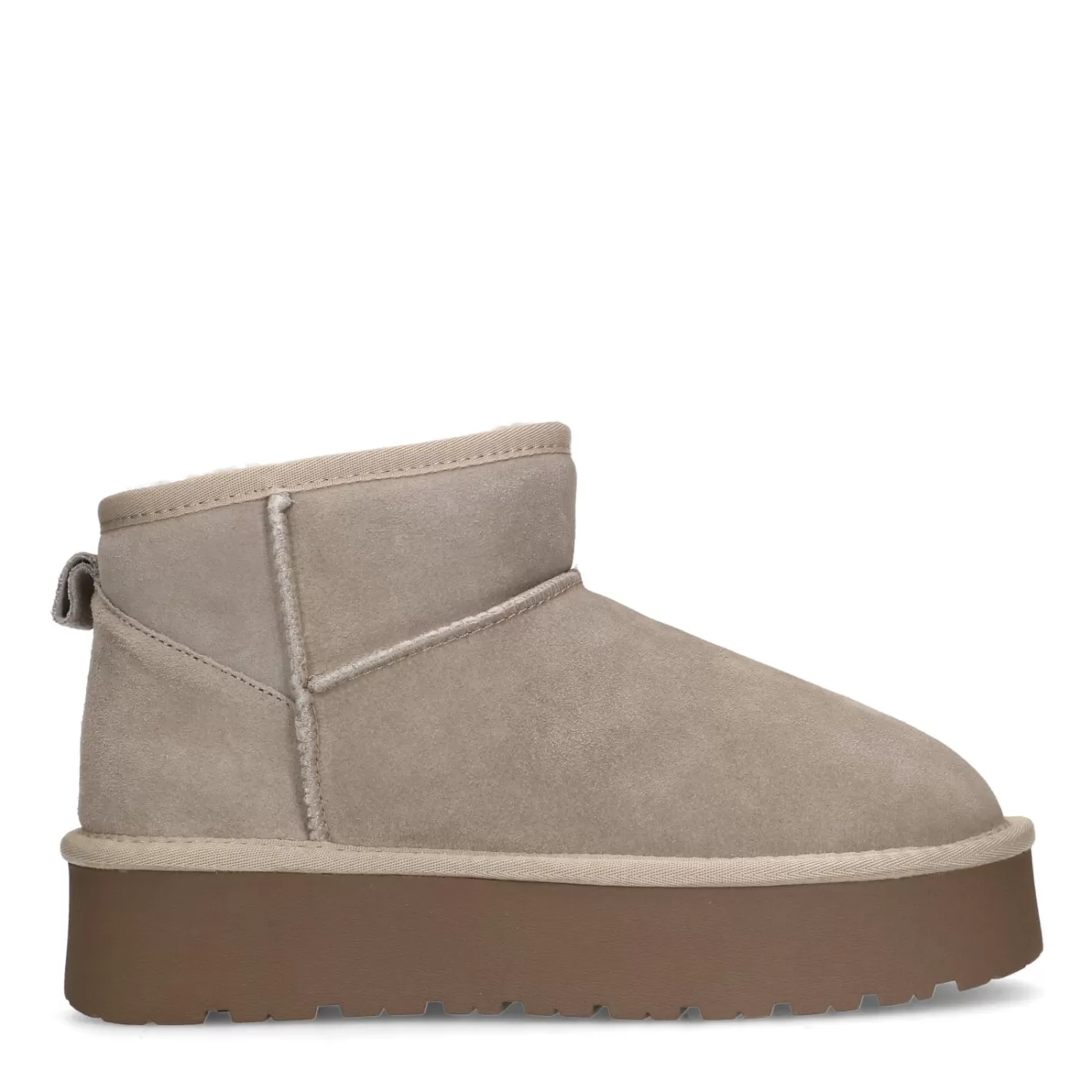 Bottines En Daim Avec Semelle Plateforme - Beige<Sacha Store