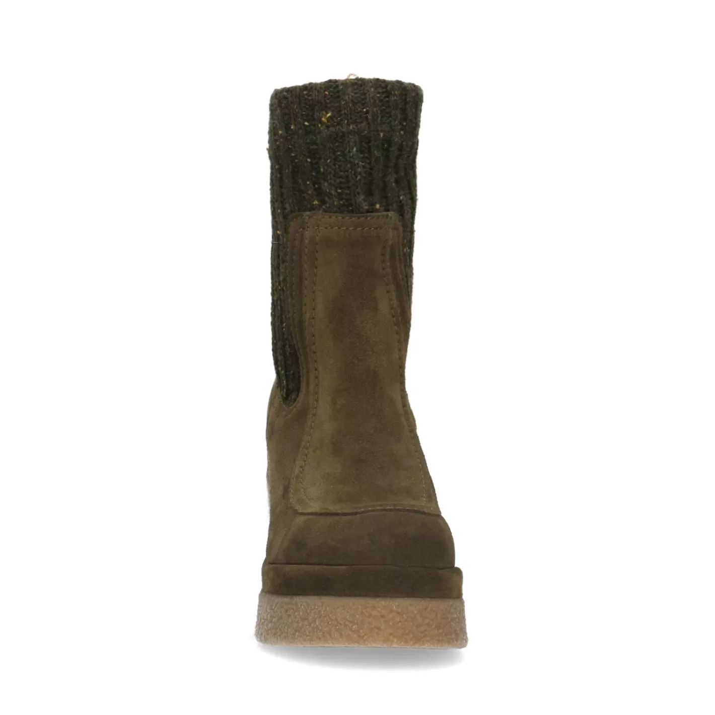 Bottines En Daim Avec Talon Cubain Et Plateau - Vert Fonce<Sacha Best Sale