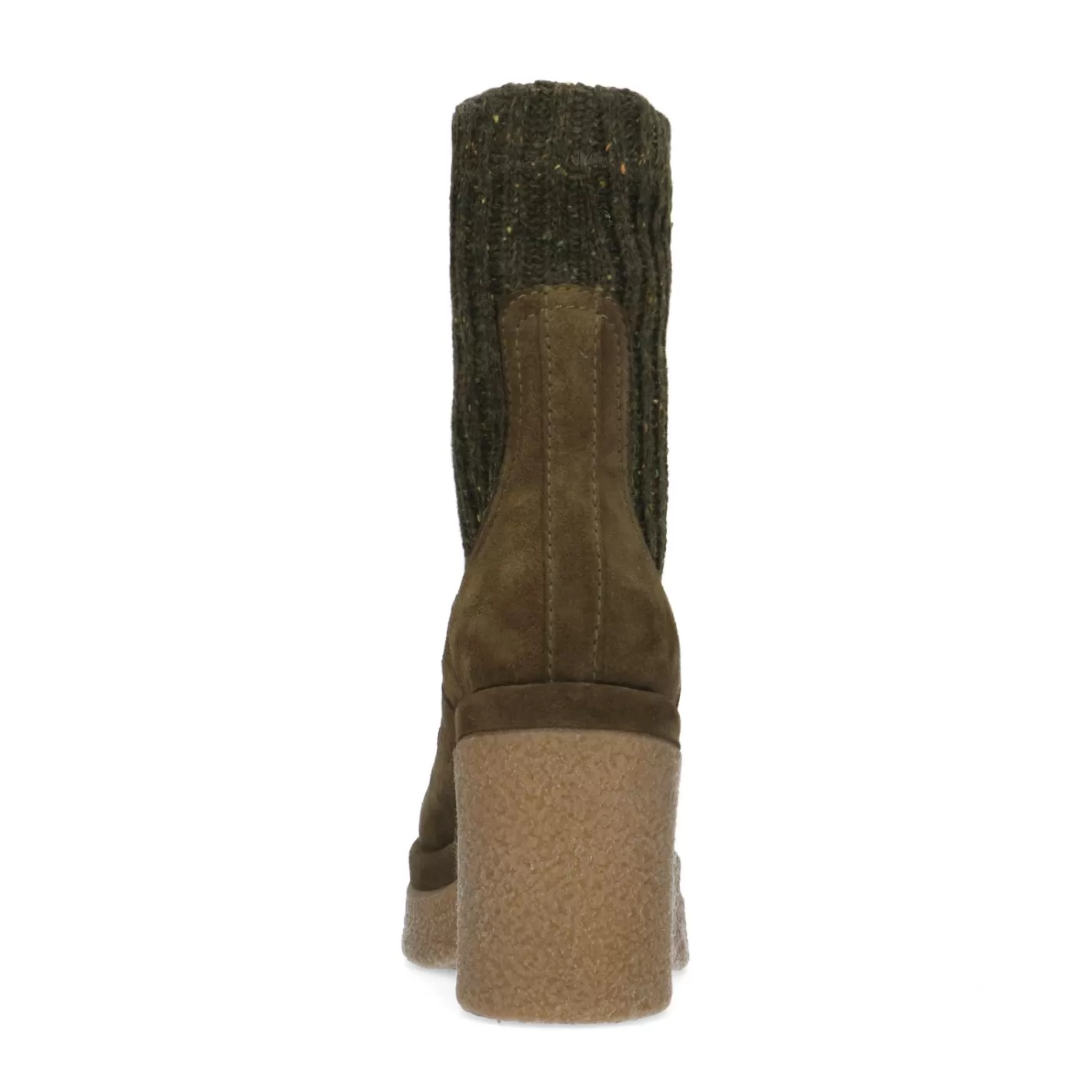 Bottines En Daim Avec Talon Cubain Et Plateau - Vert Fonce<Sacha Best Sale