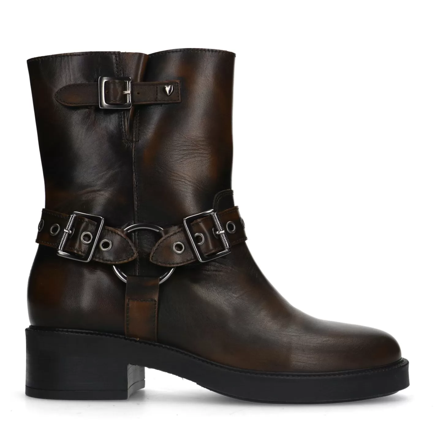 Bottines Motardes - Marron Delave<Sacha Sale