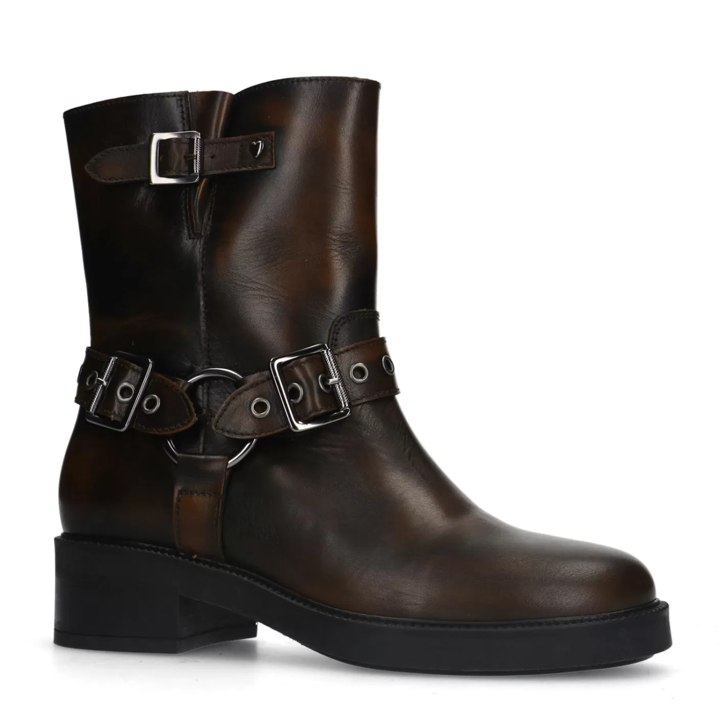 Bottines Motardes - Marron Delave<Sacha Sale