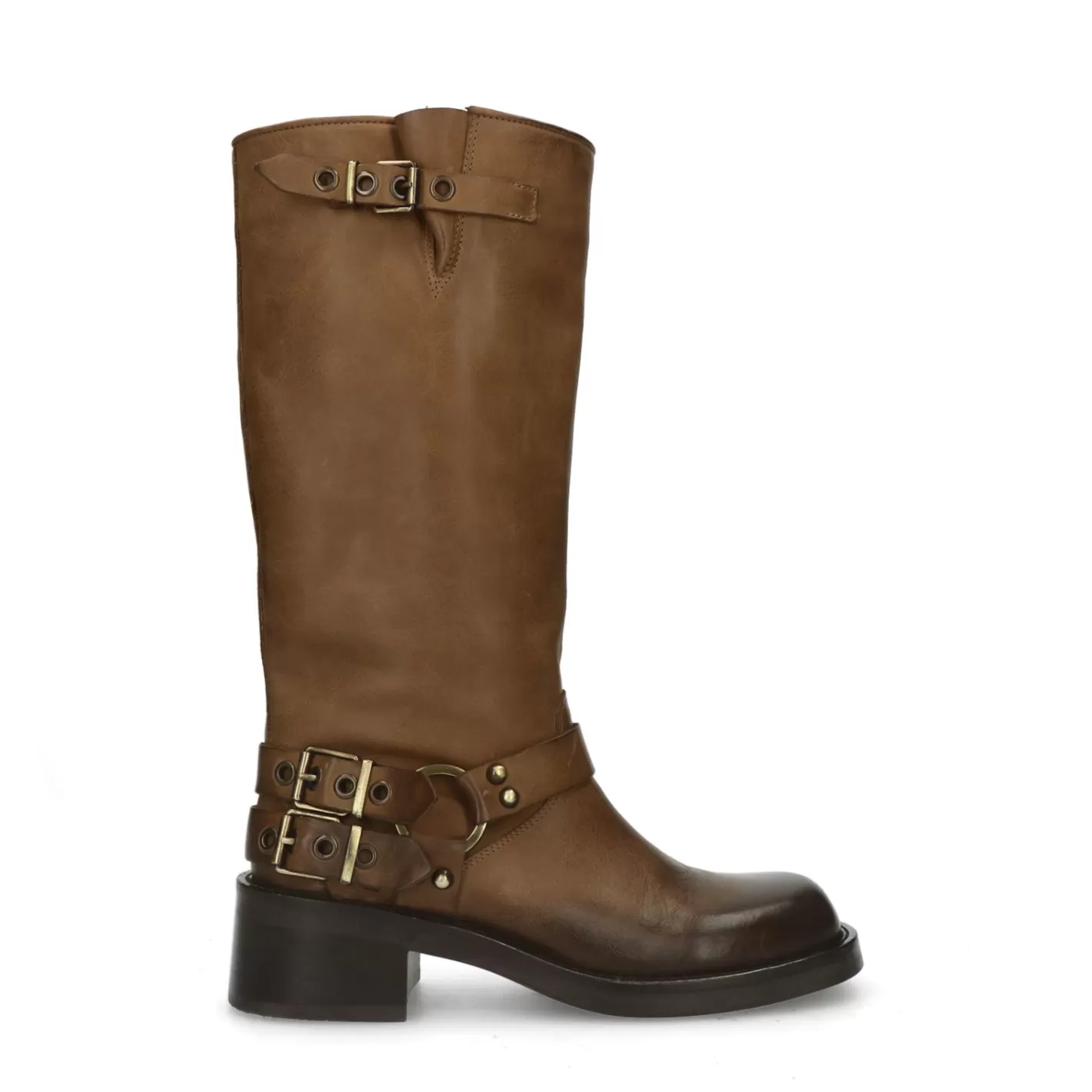 Bottines Motardes A Boucles - Cognac<Sacha Best