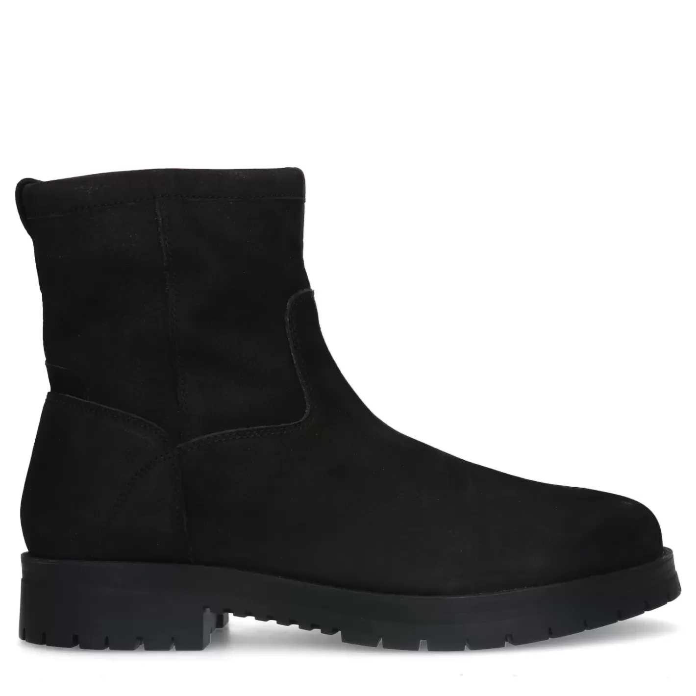 Bottines Nubuck Avec Fausse Fourrure - Noir<Sacha Shop