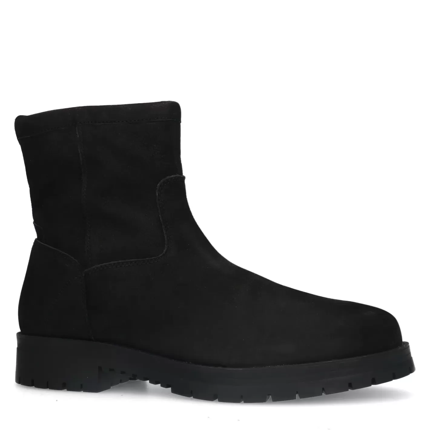 Bottines Nubuck Avec Fausse Fourrure - Noir<Sacha Shop