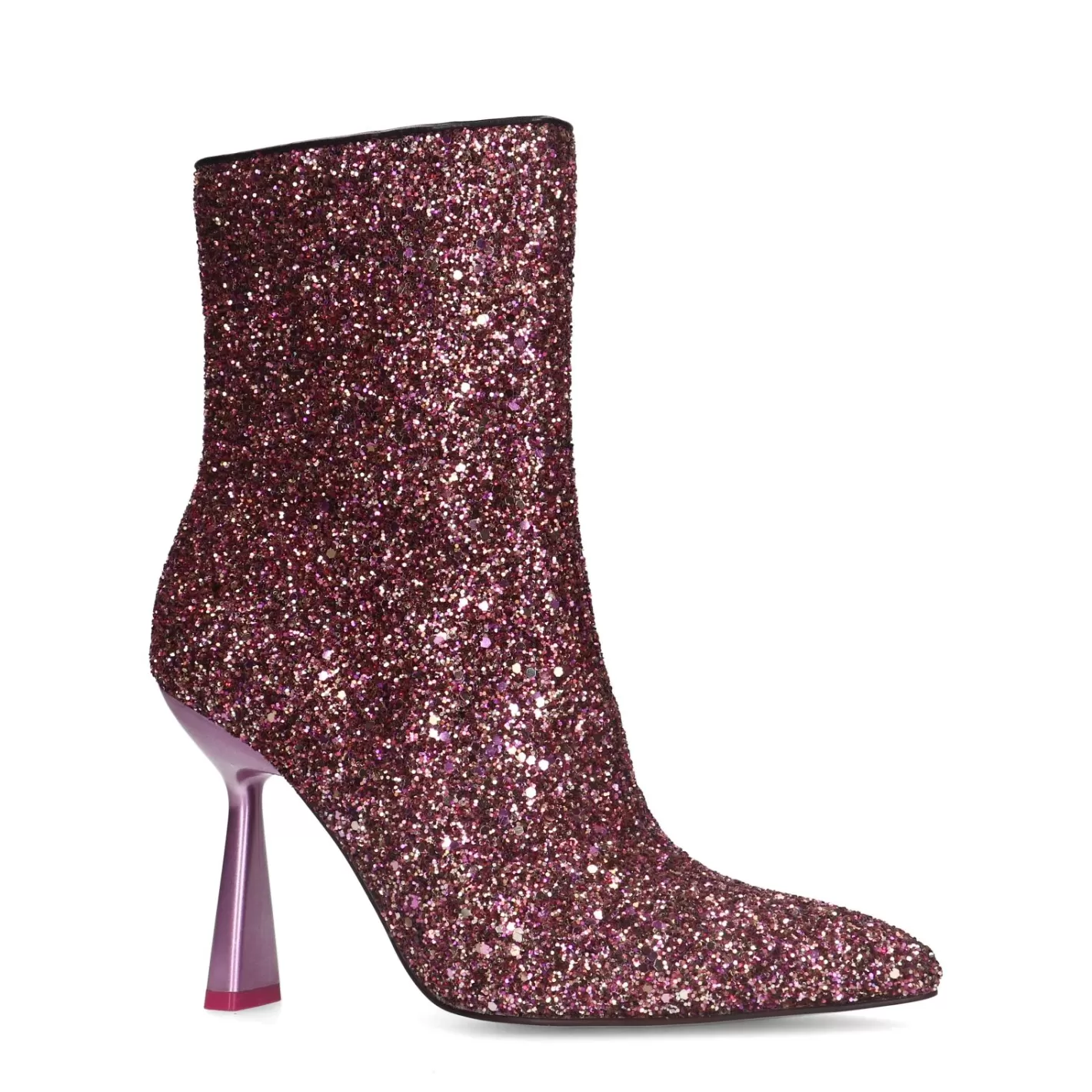 Bottines Pailletees A Talon Entonnoir - Rose<Sacha Clearance