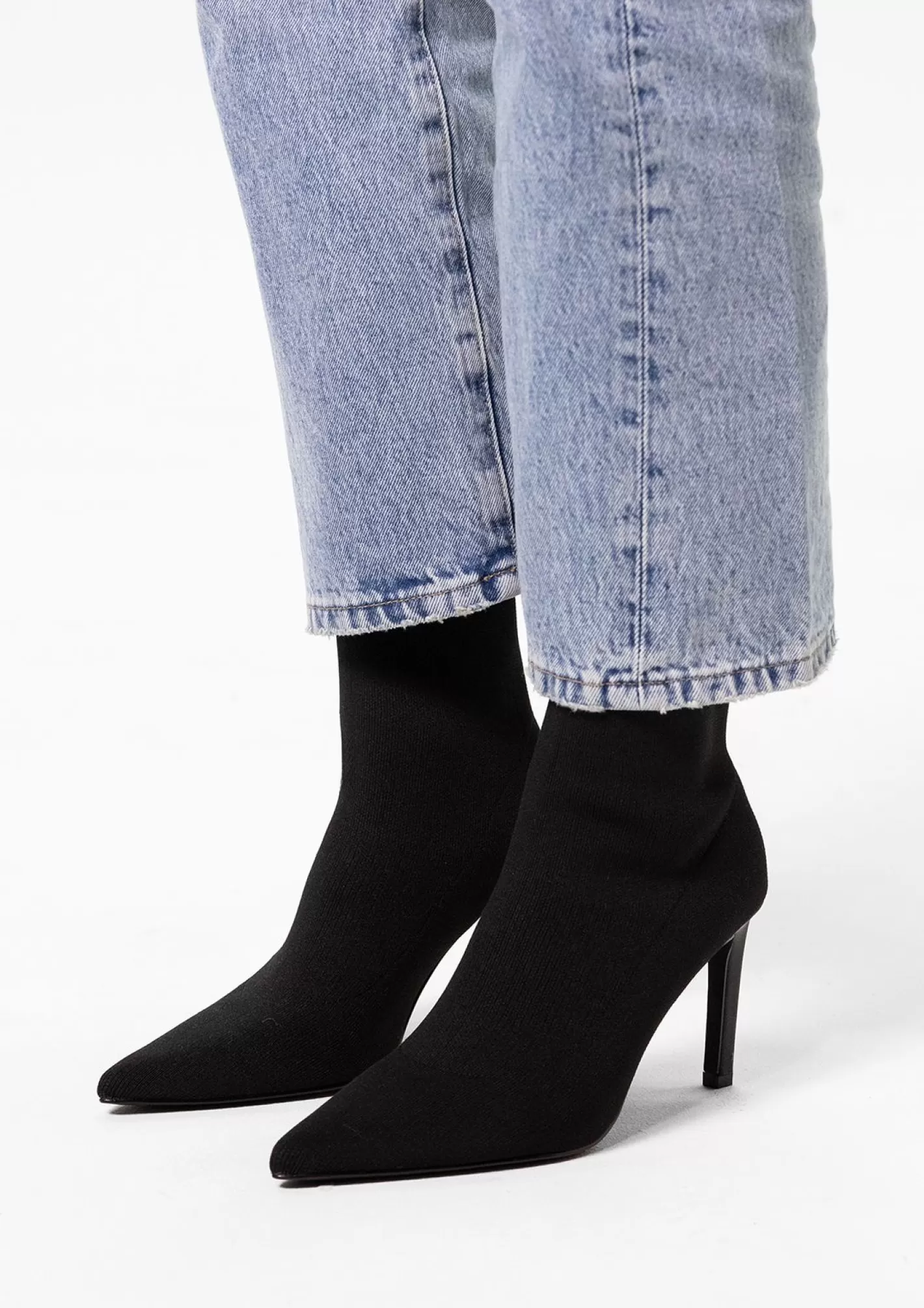 Bottines-Chaussettes A Talon Aiguille - Noir<Sacha Best Sale