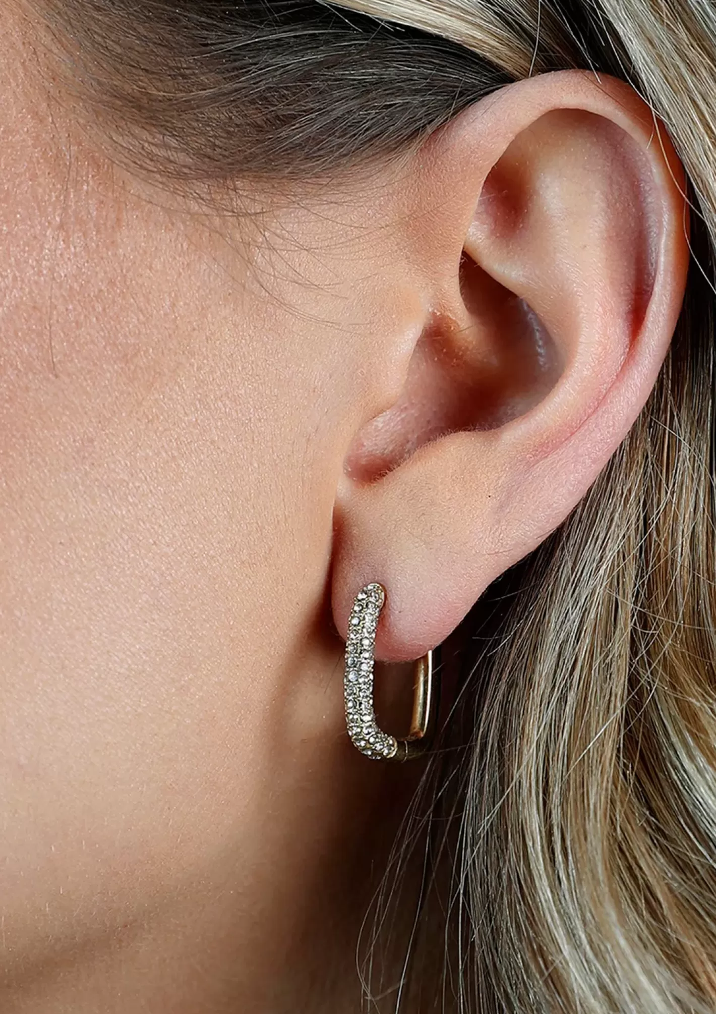 Boucles D'Oreille Strass - Dore<Sacha Fashion