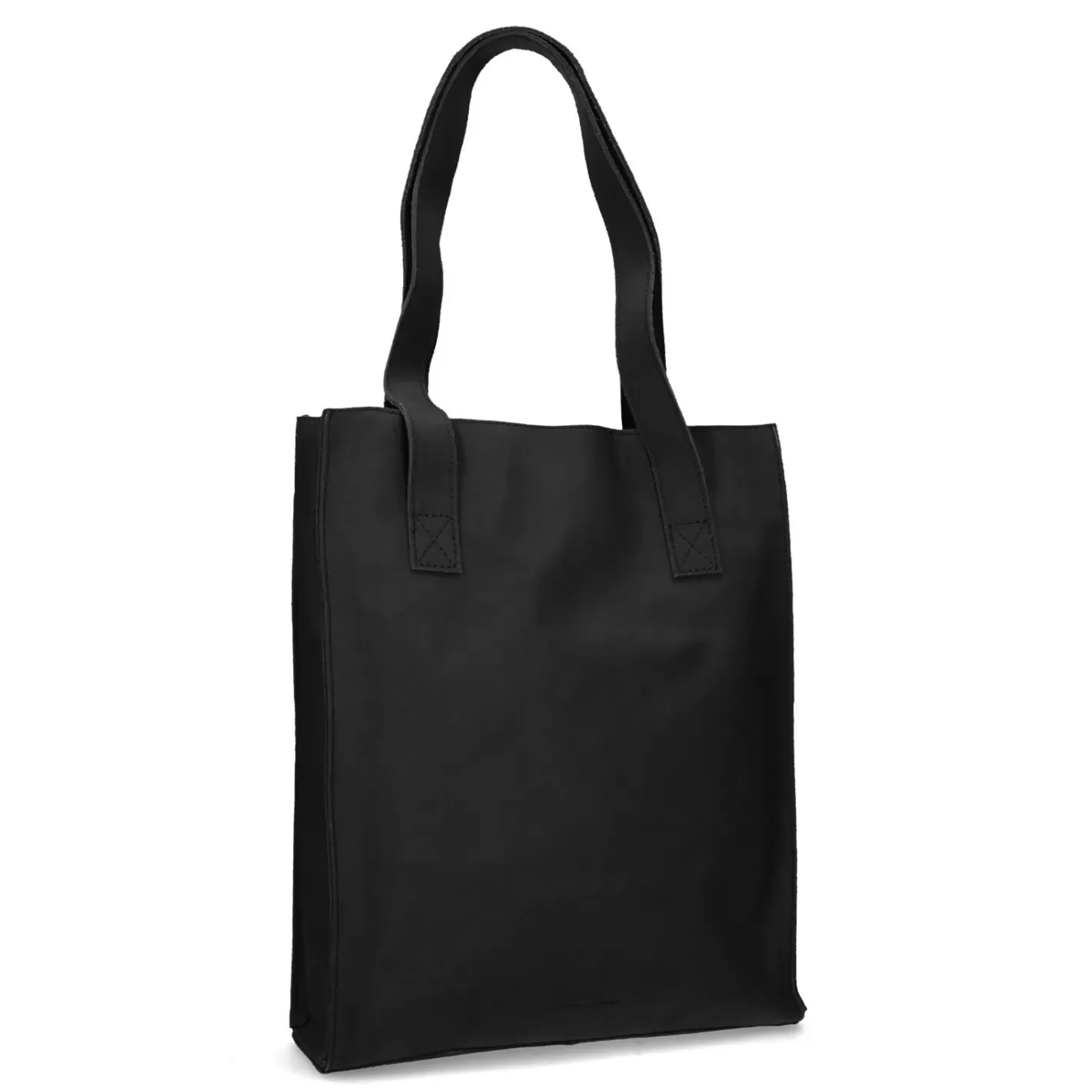 Cabas En Cuir Avec Compartiment Ordinateur Portable - Noir<Sacha Cheap