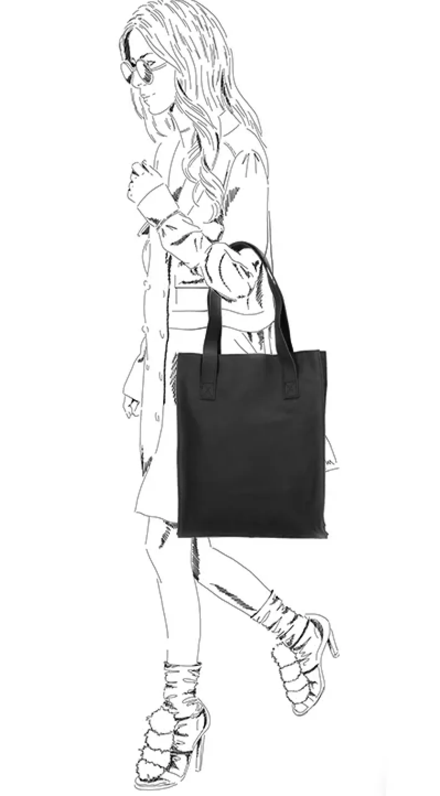 Cabas En Cuir Avec Compartiment Ordinateur Portable - Noir<Sacha Cheap