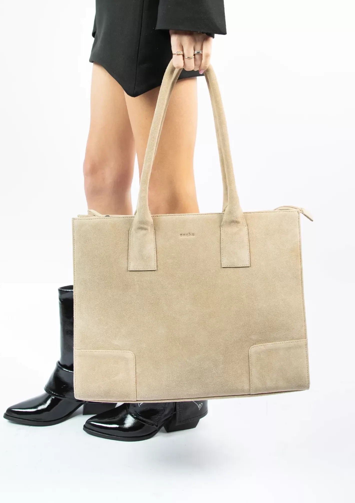 Cabas En Daim - Beige<Sacha Shop