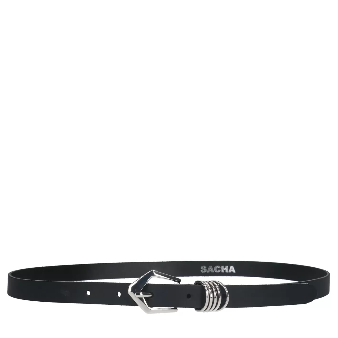 Ceinture En Cuir Avec Boucle - Noir<Sacha Discount