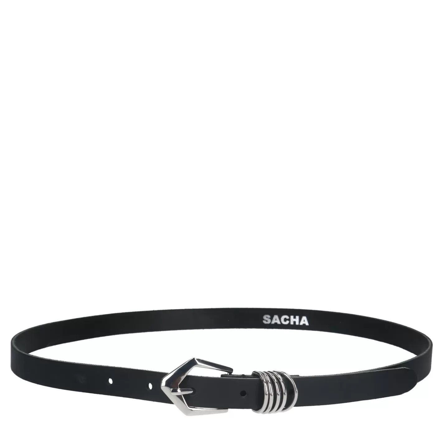 Ceinture En Cuir Avec Boucle - Noir<Sacha Discount