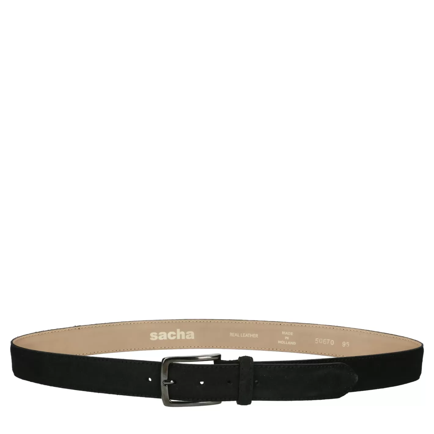 Ceinture En Daim Avec Boucle Argentee - Noir<Sacha Best