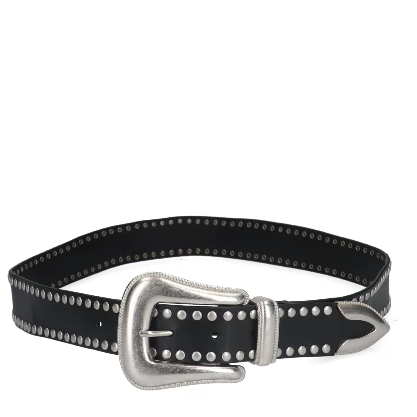 Ceinture Western En Cuir Avec Clous - Noir<Sacha Clearance