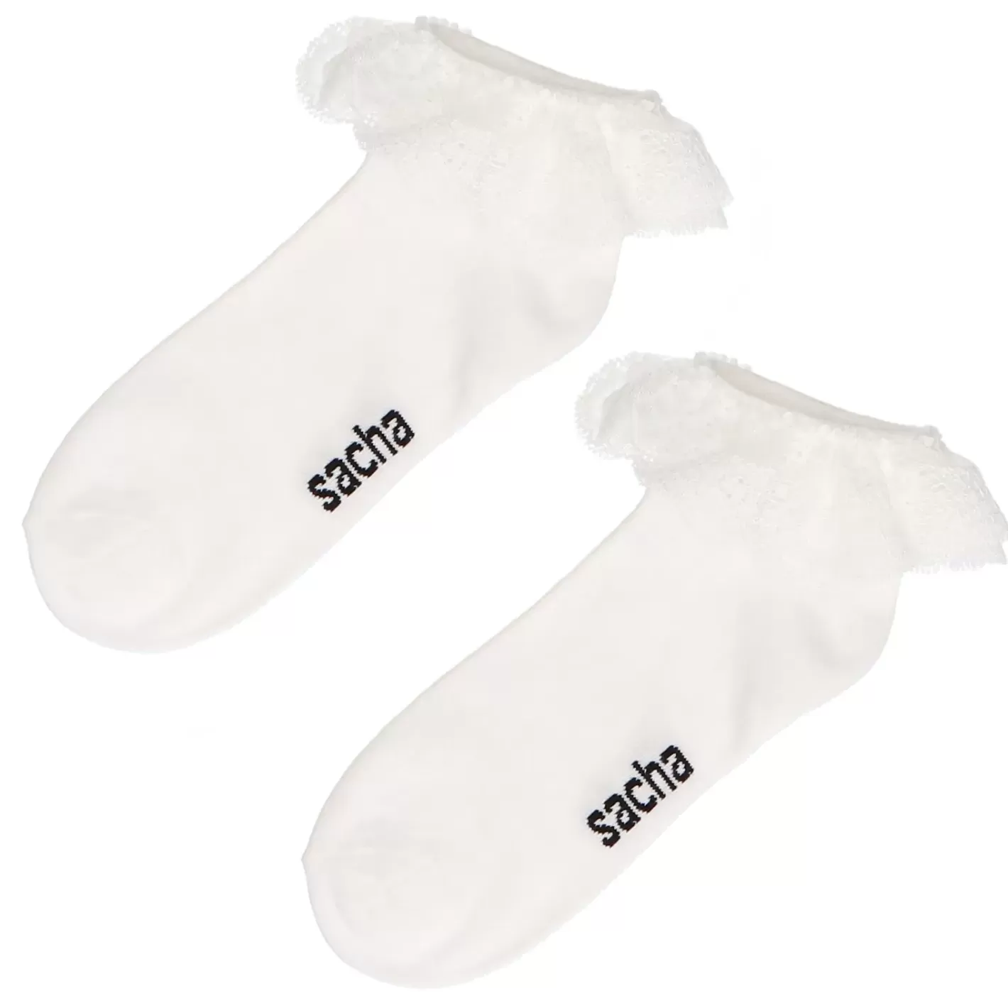 Chaussettes A Volants - Blanc<Sacha Clearance