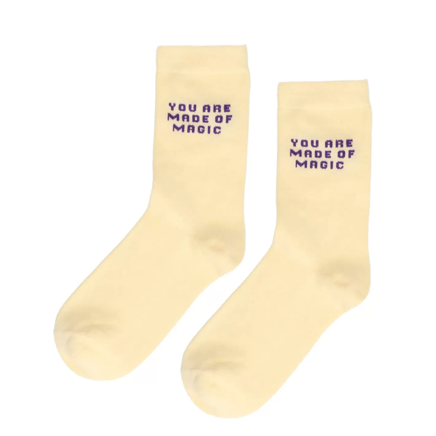 Chaussettes Avec Texte - Jaune<Sacha Discount