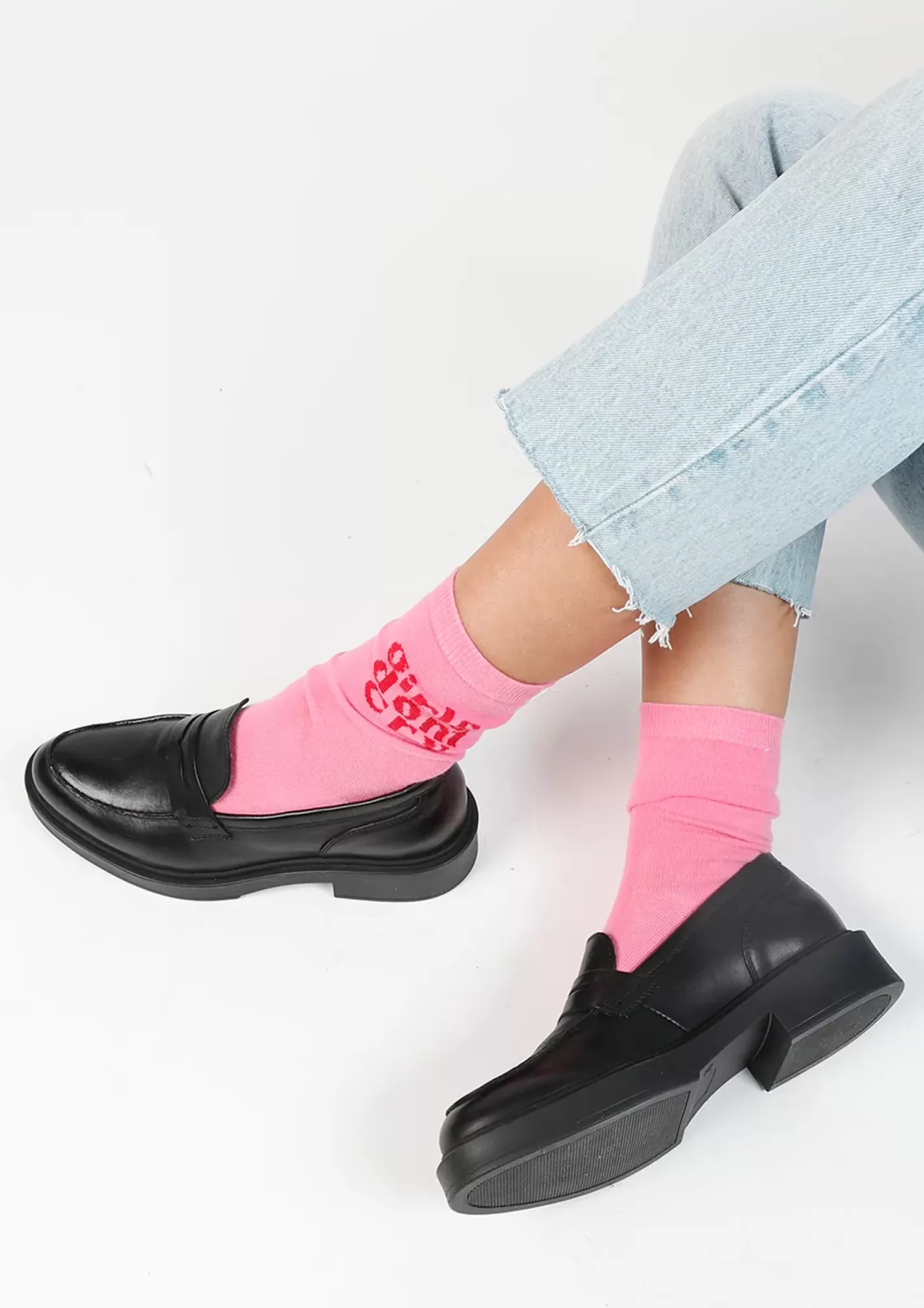 Chaussettes Avec Texte - Rose<Sacha Cheap