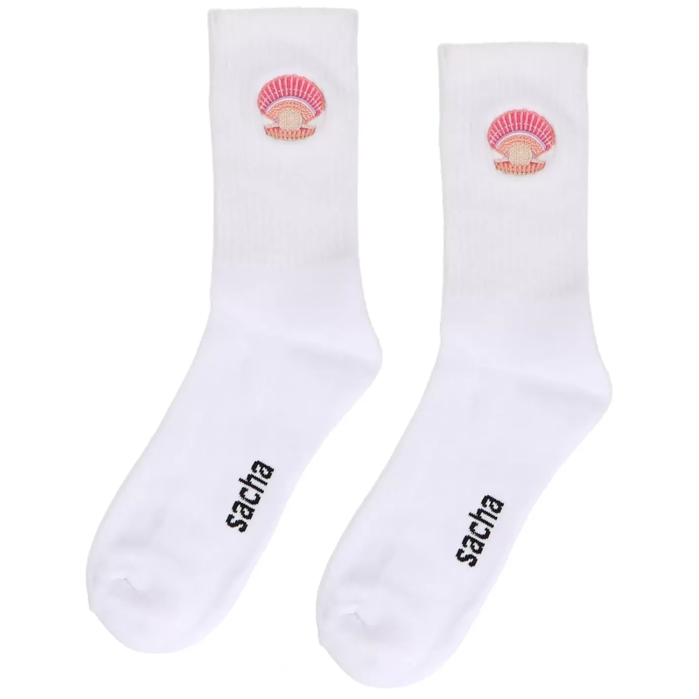 Chaussettes De Sport Avec Coquillage - Blanc<Sacha Fashion