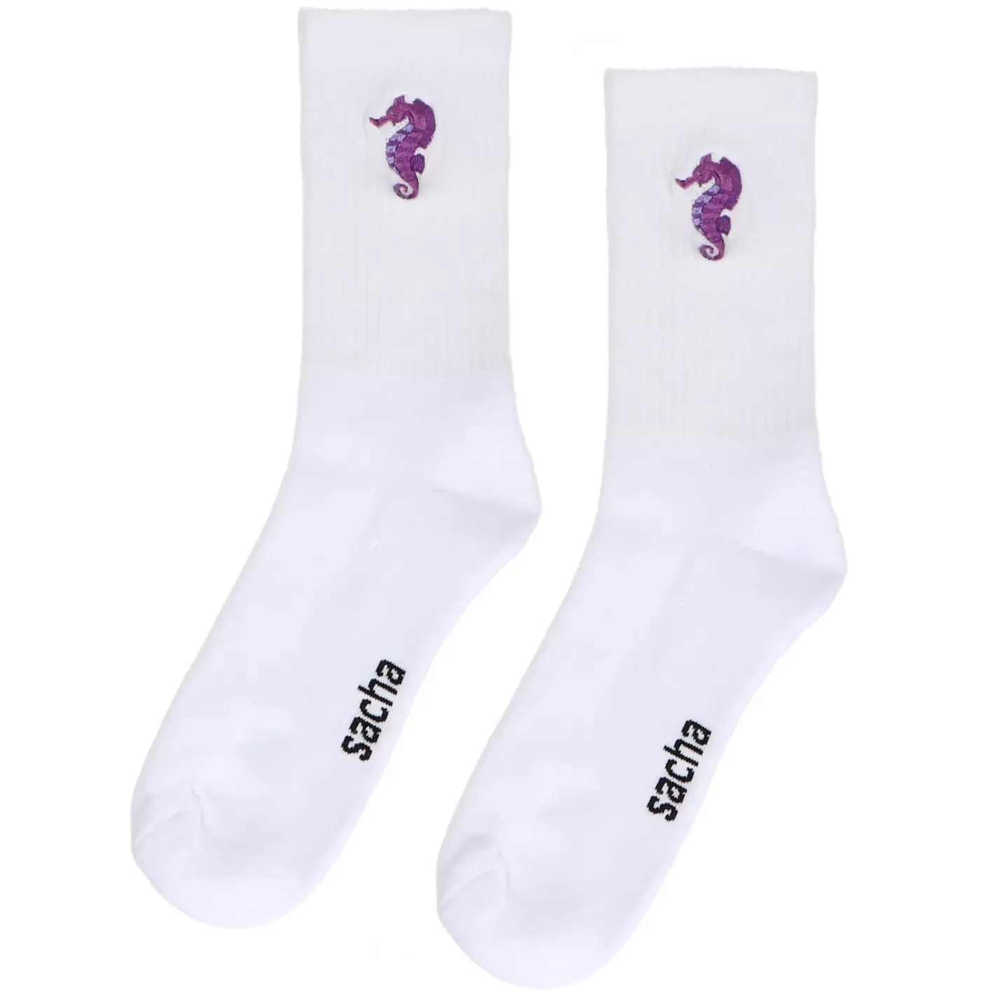 Chaussettes De Sport Avec Hippocampe - Blanc<Sacha Sale