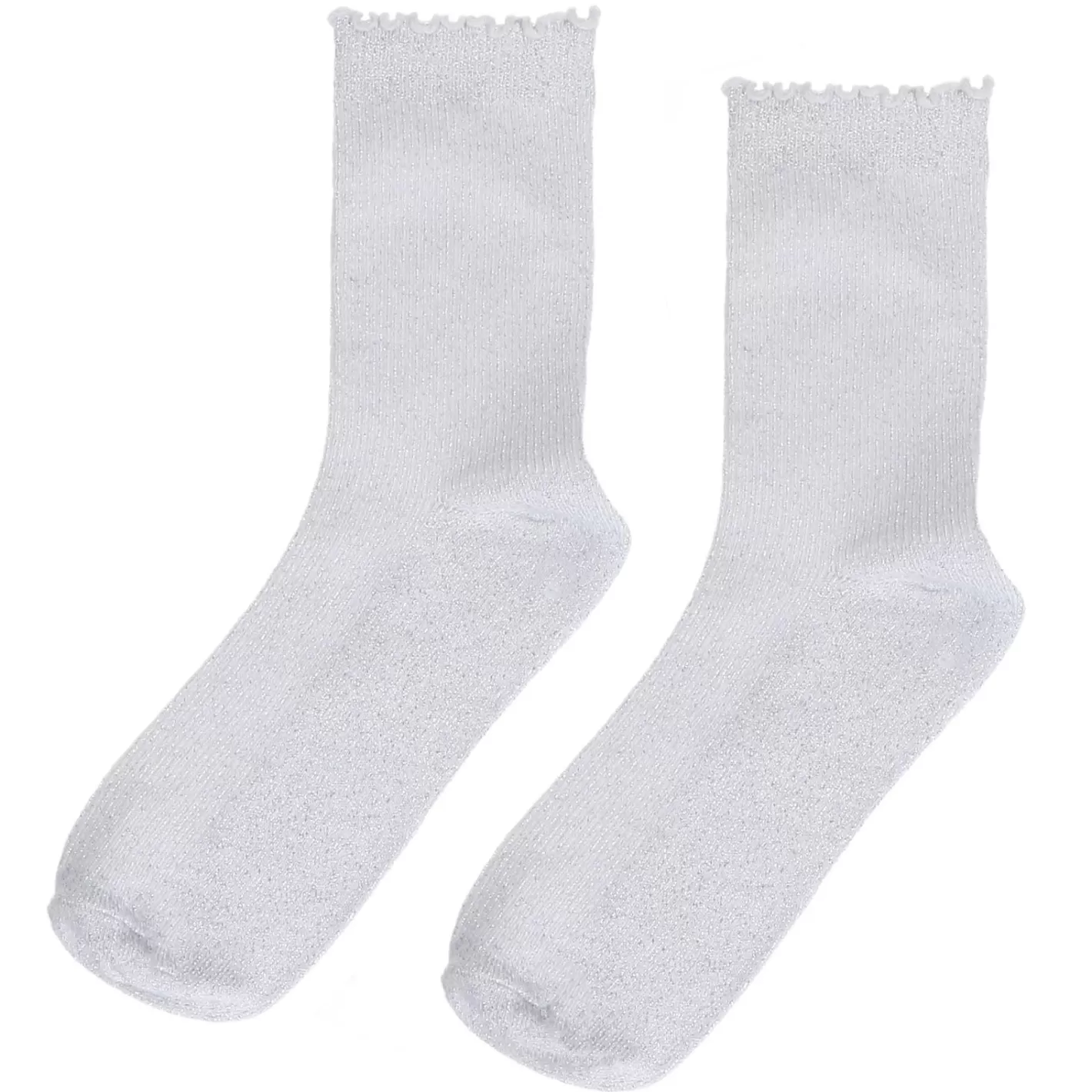 Chaussettes Pailletees A Volants - Argente<Sacha New