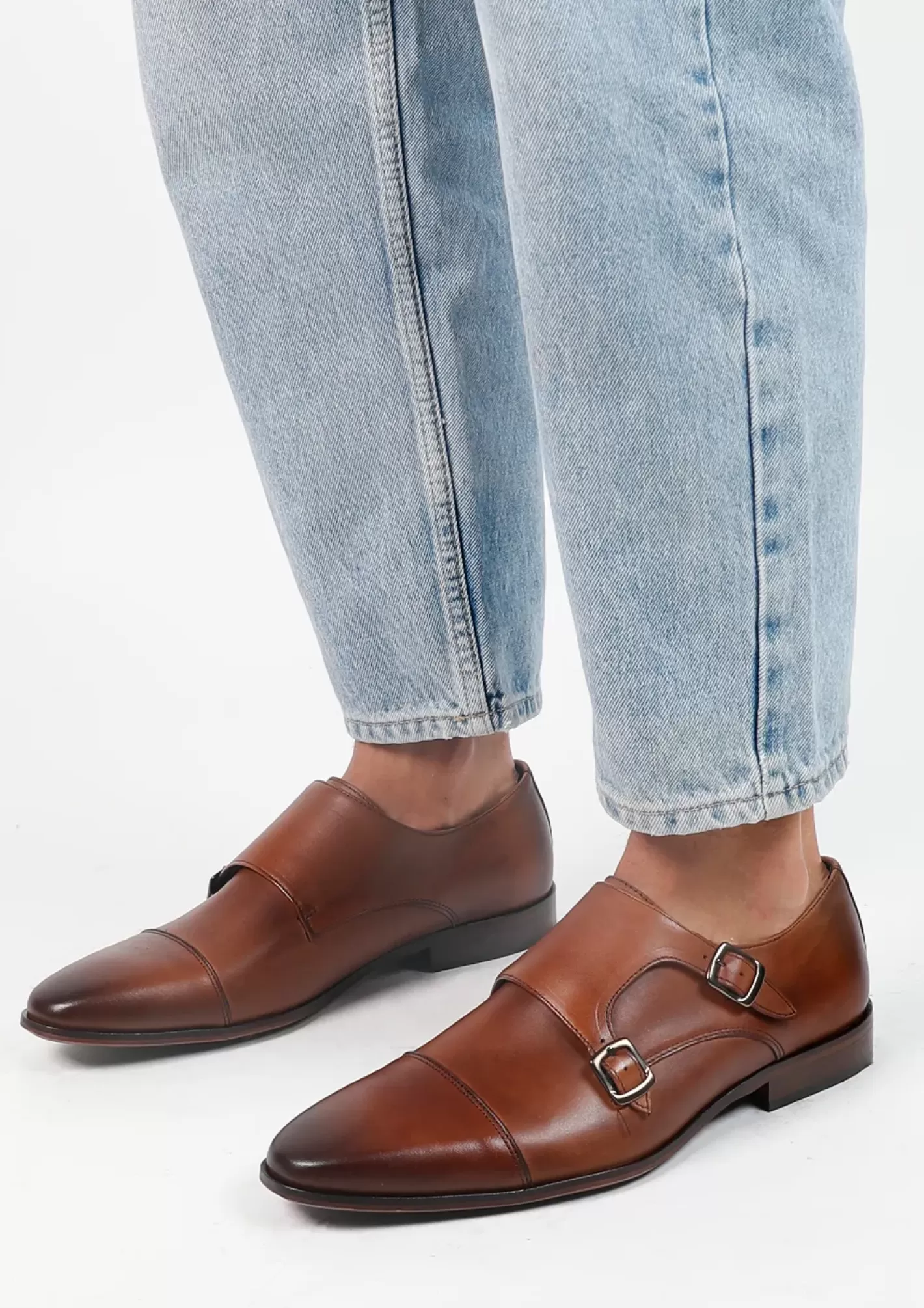 Chaussures À Boucles En Cuir - Marron<Sacha Discount