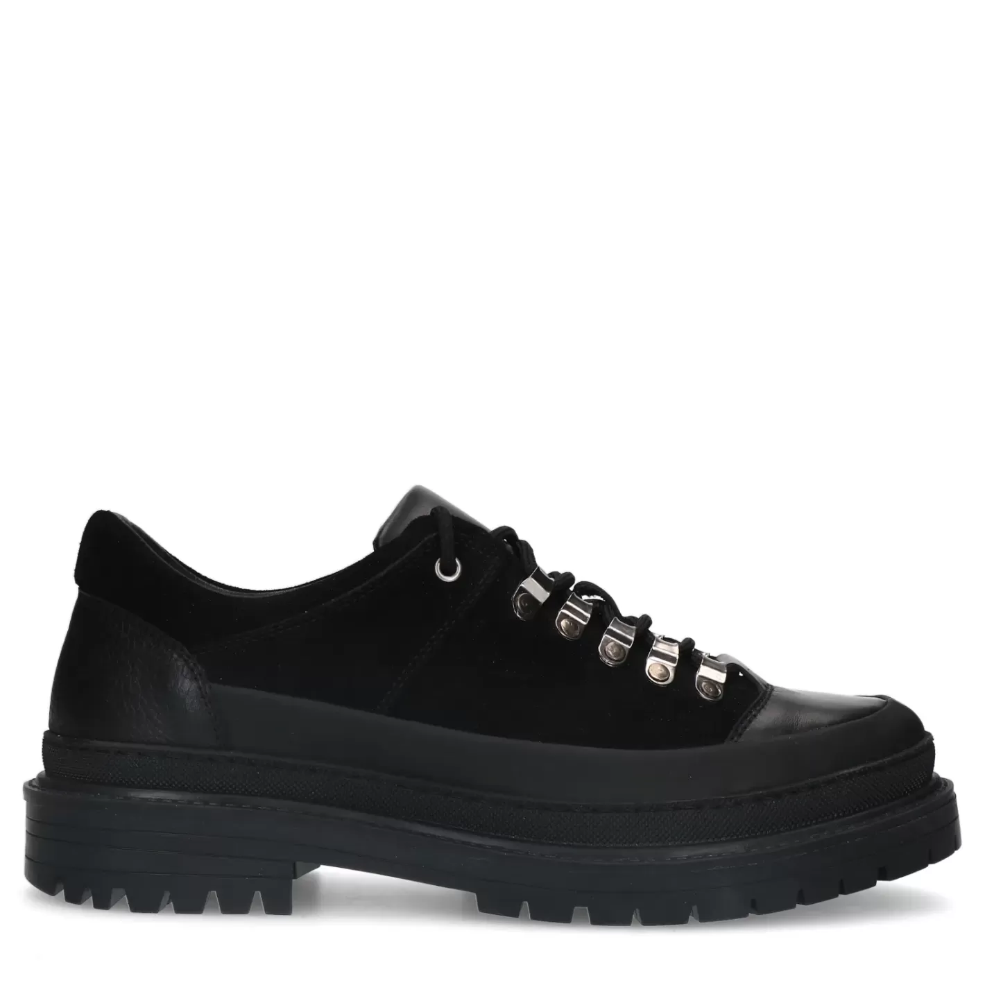 Chaussures À Lacets Chunky En Daim - Noir<Sacha Sale