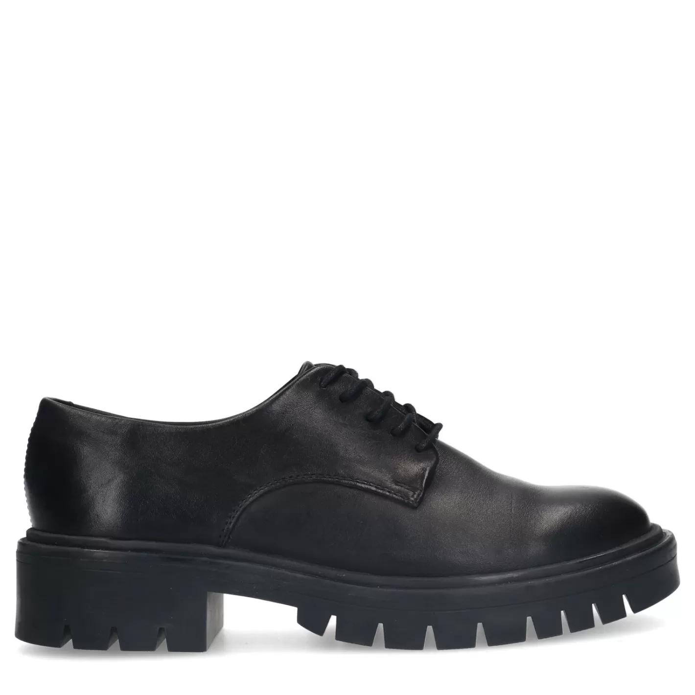 Chaussures À Lacets En Cuir - Noir<Sacha Discount